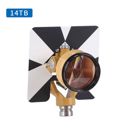 Prisma tunggal 14TB Kompatibel untuk Topcon SOUTH FOIF Total Stasiun Surveying Konstan 5/8x11 Wanita Thread Metal Holder
