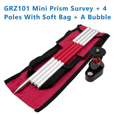 Prisma Mini 360 derajat baru untuk stasiun total SWISS TYPE Ganti GRZ101 Mini Prisma Survei + 4 kutub dengan kantong lunak + gelembung