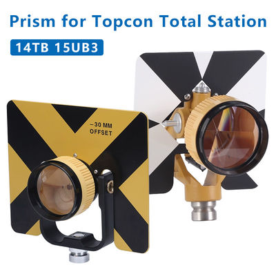Prisma tunggal kompatibel untuk Topcon FOIF Selatan Total Stasiun Surveying Konstan -30/0mm 5/8x11 Wanita Thread Metal Holder