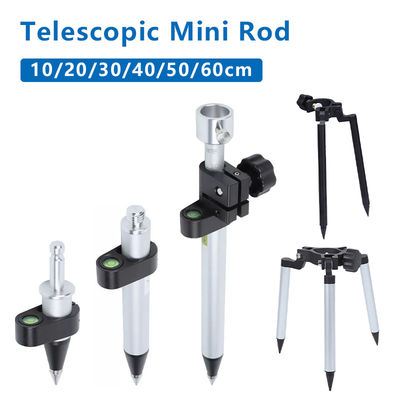 Instrumen Surveying Total Station Mini Tripod Mini Bipod Prisma Pole Semua Ukuran 10/20/30/40/50/60c