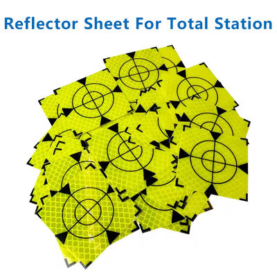 100 pcs Ukuran 60mm 20 30 40 50 80 Lembar reflektor Untuk total stasiun Survei Geografi Fluorescent Green Triangle Reflective Sticker