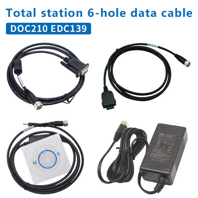 DOC210 EDC139 Kabel Data untuk TOPCON SOKKIA Total Stasiun ES/OS/PS Ke PC (Win11) 6 Lubang