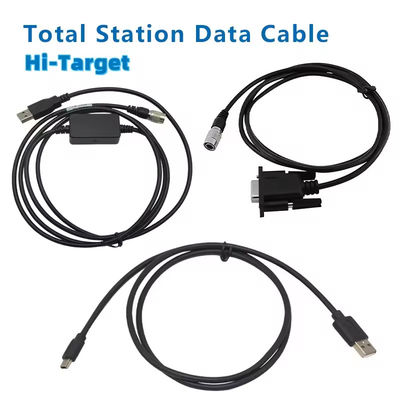 USB 6 PIN yang nyaman RS232 Kabel Pengunduhan Data Untuk Survei Hi-Target Total Station HTS221/420/121/520/ATS320