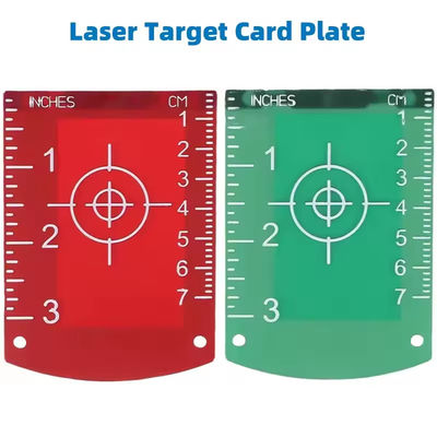 6 PCS Magnetic Inch-cm Leveling Board Target Plate Card untuk Laser Lines Instrumen Pengukuran Jarak Horizontal & Vertikal