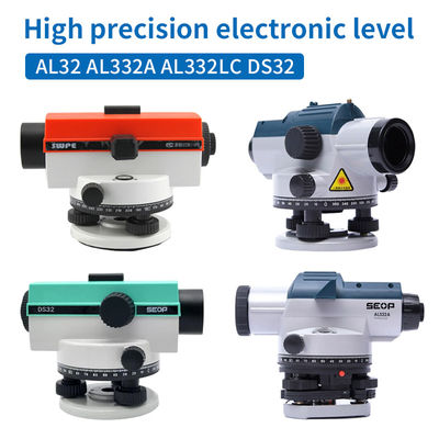 Alat ukur laser elektronik presisi tinggi dengan perataan otomatis 32x, instrumen survei dan pemetaan luar ruangan
