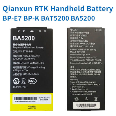 Oianxun RTK/GPS Baterai genggam BP-E7 BP-K BAT5200 BA5200 Pengukuran genggam untuk CH6, CH5, CH3, CH4